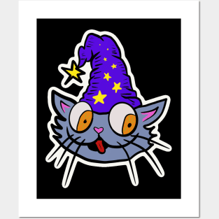 Wizard cat Posters and Art